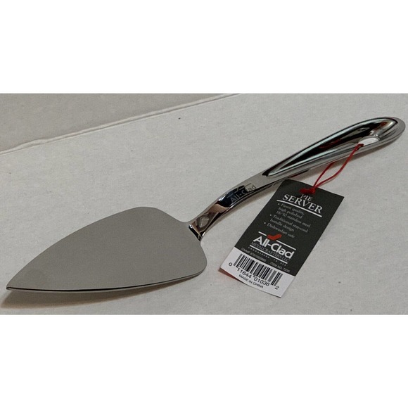All-Clad Pie Server 18/10 Stainless Steel Stay Cool Handle Dishwasher Safe NWT - Picture 1 of 6